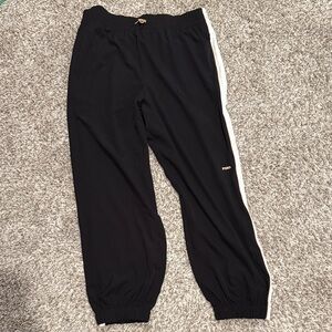 PINK Victoria's Secret Black Joggers with White Accent